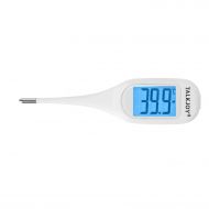 TalkJoy PROFI Sprechendes Fieberthermometer Digitales Thermometer Seniorenthermometer fuer Blinde oder mit Sehschwache: Ansage Temperatur & flexible Spitze