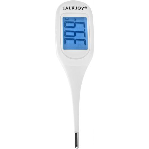  TalkJoy PROFI Sprechendes Fieberthermometer Digitales Thermometer Seniorenthermometer fuer Blinde oder mit Sehschwache: Ansage Temperatur & flexible Spitze