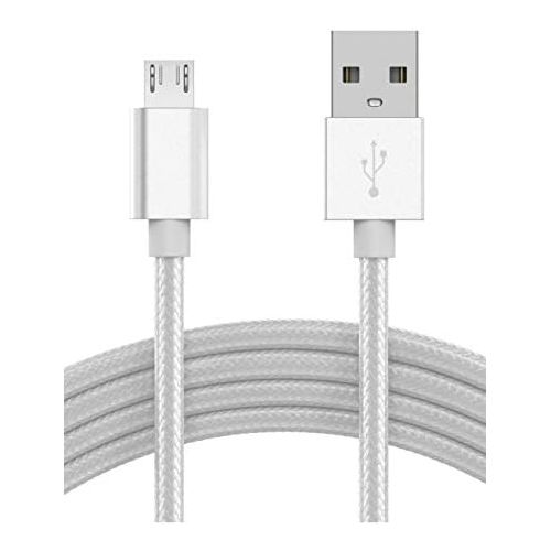  Micro USB Cable 6ft (3 Pack) by TalkWorks | Braided Heavy Duty Android Phone Charger Cord | Fast Data Charging Cable | Samsung Galaxy S6 / S7, Fire Tablet, Kindle, PS4, Bluetooth S