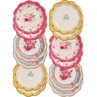 Talking Tables Truly Scrumptious Disposable Plates, 12 count, 6.5 inches for Tea Party or Birthday