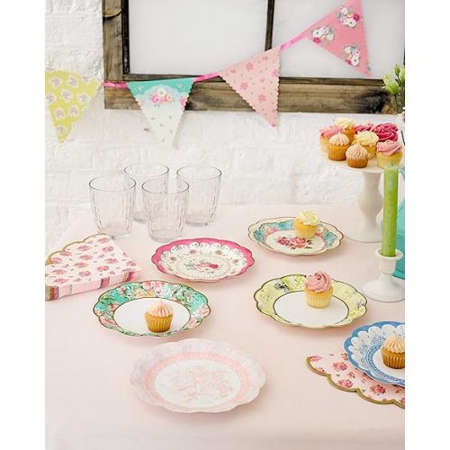  Talking Tables Truly Scrumptious Disposable Plates, 12 count, 6.5 inches for Tea Party or Birthday