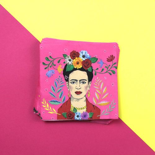  Talking Tables BOHO-CNAPKIN Kahlo Party Zubehoer Blumenmotiv | Frida Servietten | 12 Stueck, Multifarbe