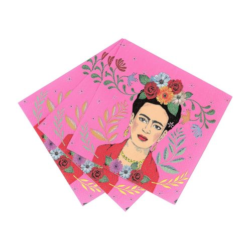 Talking Tables BOHO-CNAPKIN Kahlo Party Zubehoer Blumenmotiv | Frida Servietten | 12 Stueck, Multifarbe