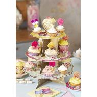 Talking Tables Truly Scrumptious Tea Party Floral Cake Stand Height 36cm, 14
