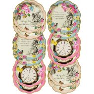 Talking Tables Truly Alice Disposable Plates, 12 Count, 7.3 inches for Tea Party or Birthday