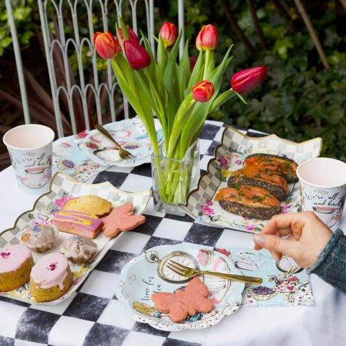  Talking Tables Truly Alice Food Serving Platter 12 x 7.5 a Tea Party Birthday, Multicolor