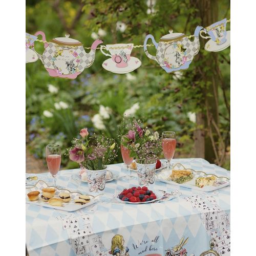  Talking Tables Truly Alice Food Serving Platter 12 x 7.5 a Tea Party Birthday, Multicolor