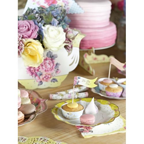  Talking Tables Truly Scrumptious Disposable Plates, 12 Count, 6.5 inches for Tea Party or Birthday