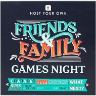 Talking Tables Friends & Family Game Night 6 Classic Party Games Including Charades, Quick Draw and Three Clues Acting, Singing, Drawing and General Knowledge Questions for Kids, A