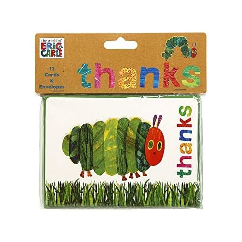  Talking Tables World of Eric Carle, The Very Hungry Caterpillar Party Supplies, Thank You Cards, 12 Pack