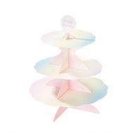 Talking Tables We Heart Pastels, 3 Tier Reversible Cake Stand, Paper, H37.5 x W30cm (complete with 4 different toppers)