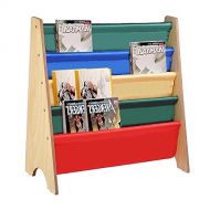 Taltintoo20 Storage Sling Rack Organizer Kids Book Wood Shelf Display Holder Nature