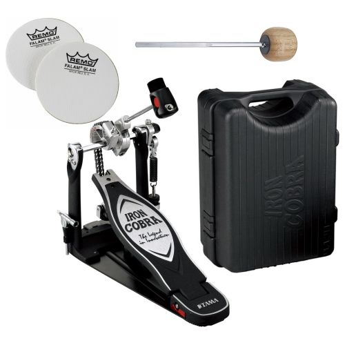  Tama TAMA HP900RN Iron Cobra 900 Series Rolling Glide Single Bass Drum Pedal w/ Impact Patches and Extra Wood Beater