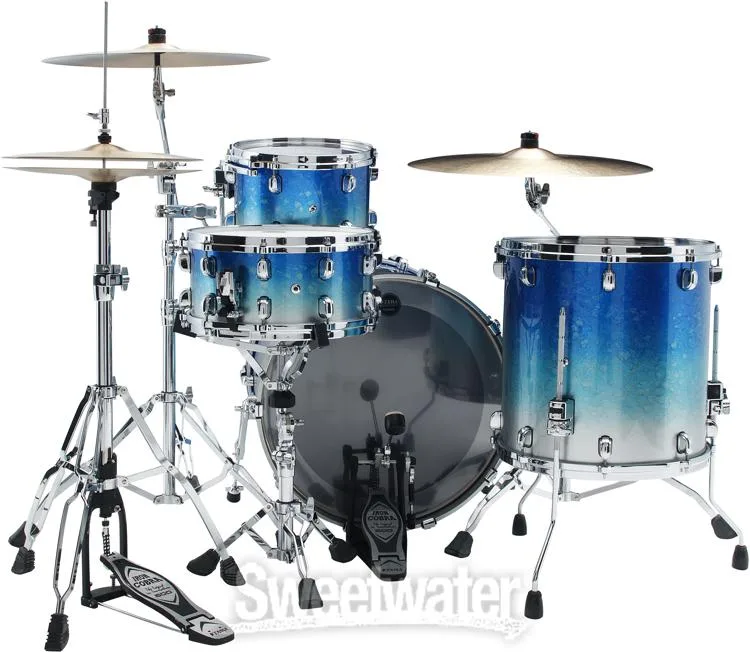  Tama Starclassic Walnut/Birch WBS32RZS 3-piece Shell Pack - Molten Blue Ice Fade