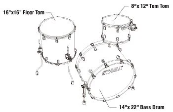  Tama Starclassic Maple MR32CZUS 3-piece Shell Pack - Red Oyster with Smoked Black Nickel Hardware