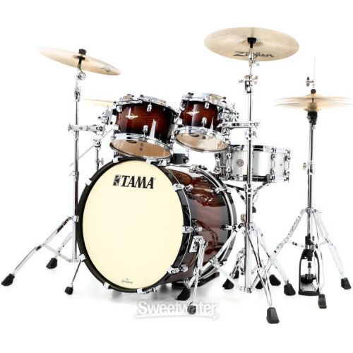  Tama Starclassic Maple ME42TZS 4-piece Shell Pack - Tobacco Sunburst Movingui with Chrome Hardware