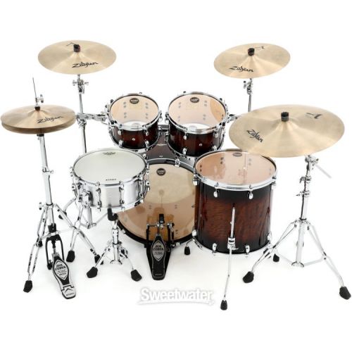  Tama Starclassic Maple ME42TZS 4-piece Shell Pack - Tobacco Sunburst Movingui with Chrome Hardware