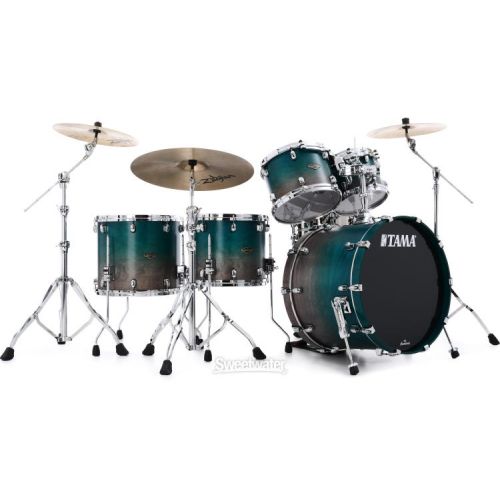  Tama Starclassic Walnut/Birch WBS52LS 5-piece Shell Pack - Satin Sapphire Fade