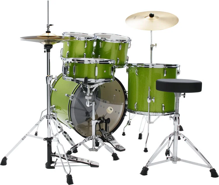  Tama Stagestar 5-piece Complete Drum Set - Lime Green Sparkle