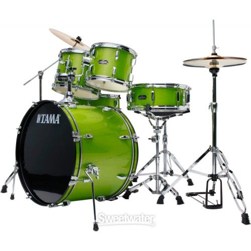  Tama Stagestar 5-piece Complete Drum Set - Lime Green Sparkle