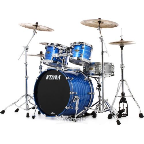  Tama Starclassic Walnut/Birch WBS52LS 5-piece Shell Pack - Lacquer Ocean Blue Ripple