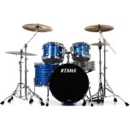 Tama Starclassic Walnut/Birch WBS42S 4-piece Shell Pack - Lacquer Ocean Blue Ripple