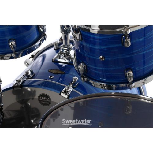  Tama Starclassic Walnut/Birch WBS42S 4-piece Shell Pack - Lacquer Ocean Blue Ripple