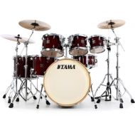 Tama Superstar Classic CL72S 7-piece Shell Pack with Snare Drum - Gloss Garnet Lacebark Pine