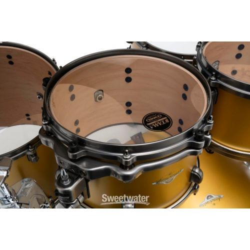  Tama Starclassic Maple MA42TZUS 4-piece Shell Pack - Satin Aztec Gold with Smoked Black Nickel Hardware