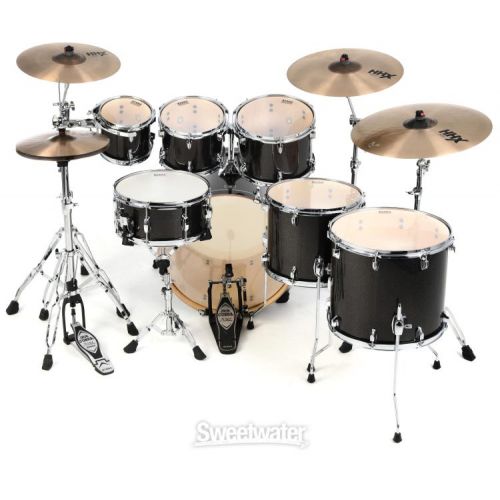  Tama Superstar Classic CK72S 7-piece Shell Pack with Snare Drum - Midnight Gold Sparkle