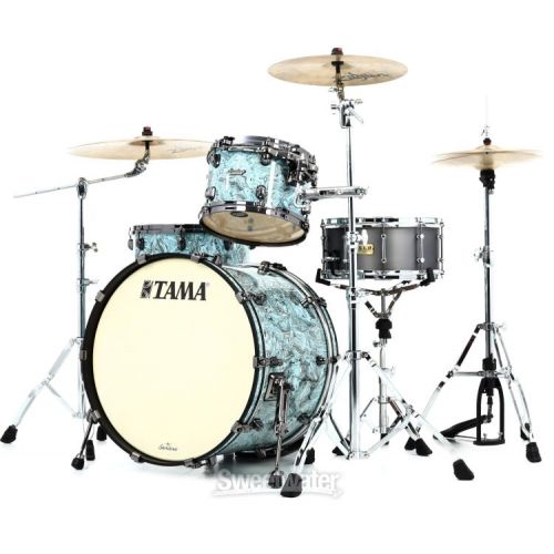  Tama Starclassic Maple MR32CZBNS 3-piece Shell Pack - Sky Blue Swirl with Black Nickel Hardware