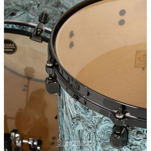  Tama Starclassic Maple MR32CZBNS 3-piece Shell Pack - Sky Blue Swirl with Black Nickel Hardware