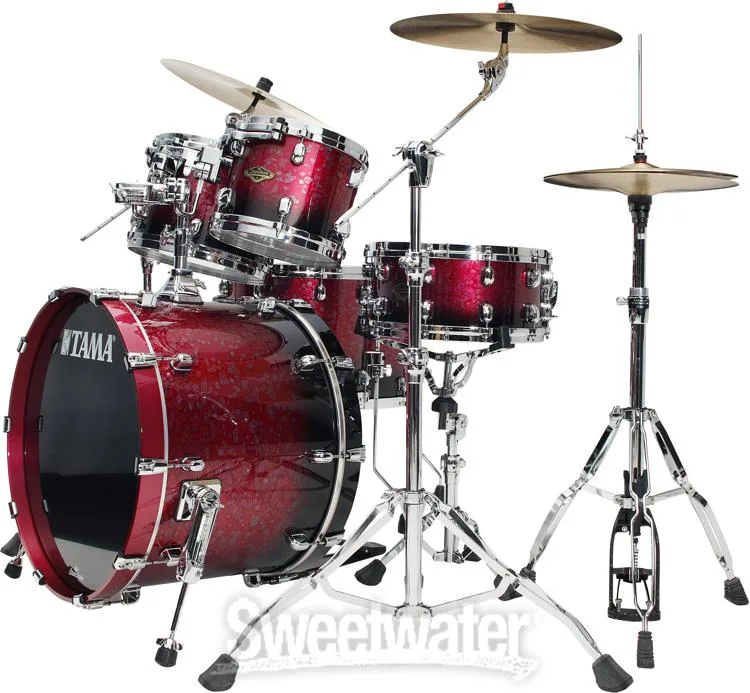  Tama Starclassic Walnut/Birch WBS52LS 5-piece Shell Pack - Molten Dark Raspberry Fade