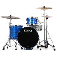 Tama Starclassic Walnut/Birch WBS32RZS 3-piece Shell Pack - Lacquer Ocean Blue Ripple