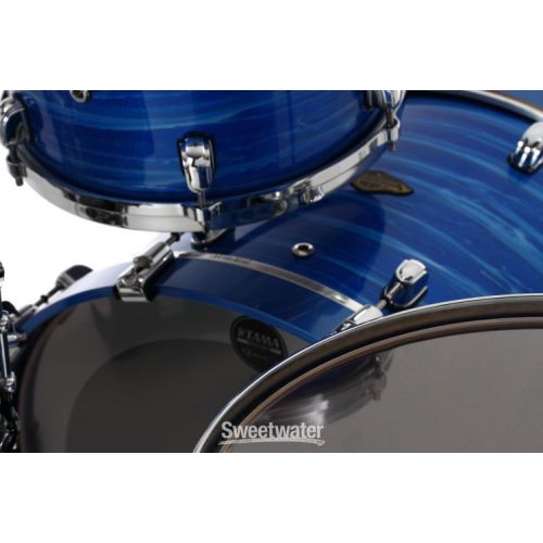  Tama Starclassic Walnut/Birch WBS32RZS 3-piece Shell Pack - Lacquer Ocean Blue Ripple