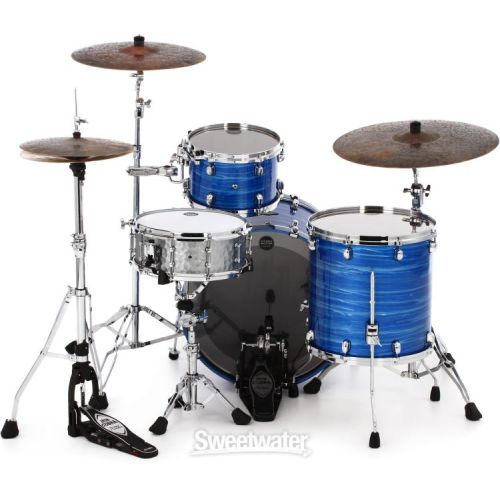  Tama Starclassic Walnut/Birch WBS32RZS 3-piece Shell Pack - Lacquer Ocean Blue Ripple