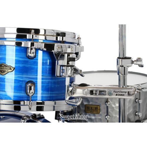  Tama Starclassic Walnut/Birch WBS32RZS 3-piece Shell Pack - Lacquer Ocean Blue Ripple