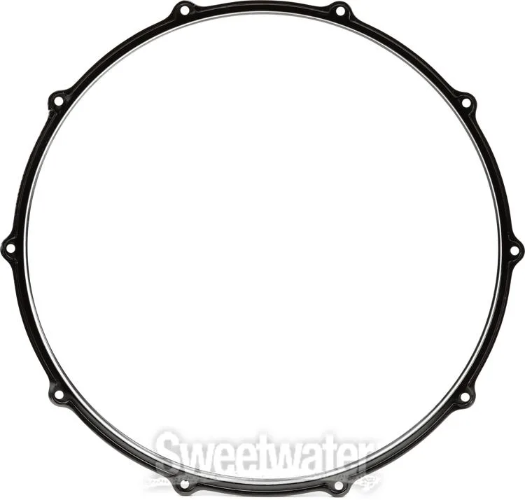  Tama Die Cast 10-Lug Snare Drum Hoop - 14 inch - Black Nickel - Batter Side