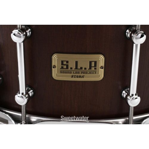  Tama S.L.P. G-Walnut 6.5 x 14-inch Snare Drum- Matte Black Walnut