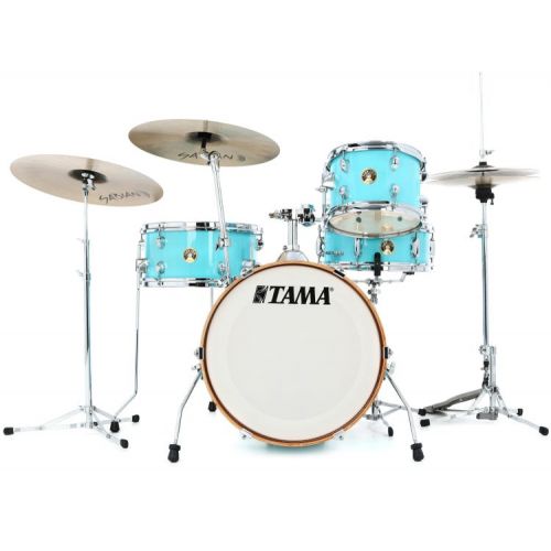  Tama Club-JAM LJK48S 4-piece Shell Pack with Snare Drum and 5-piece Stage Master Hardware Pack - Aqua Blue