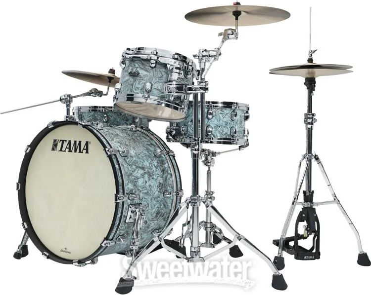  Tama Starclassic Maple MR32CZS 3-piece Shell Pack - Sky Blue Swirl with Chrome Hardware