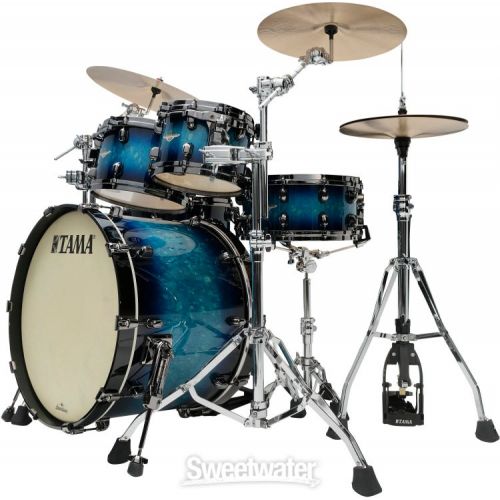  Tama Starclassic Maple MA42TZBNS 4-piece Shell Pack - Molten Electric Blue Burst with Black Nickel