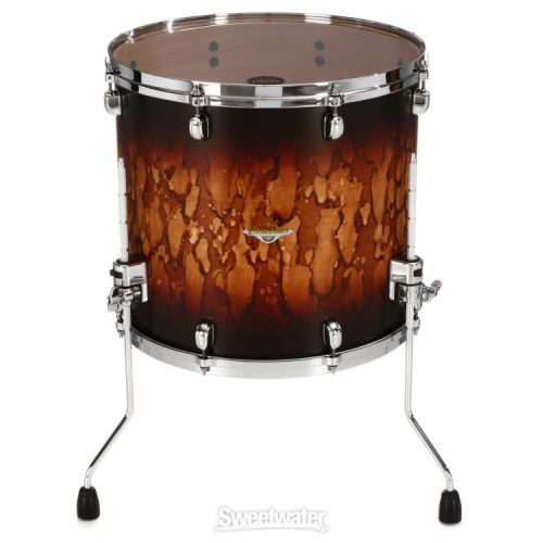  Tama Starclassic Maple Floor Tom - 16 x 18 inch - Satin Molten Brown Burst with Chrome Hardware