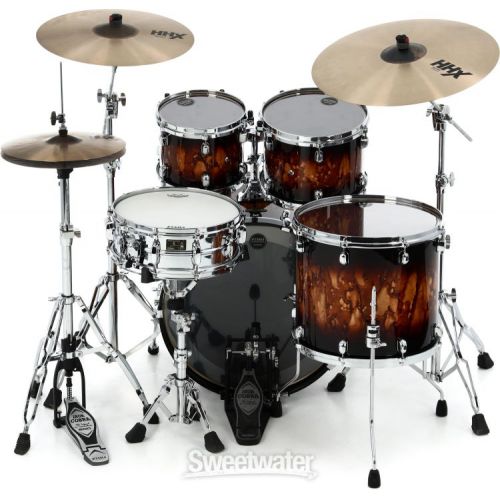  Tama Starclassic Walnut/Birch WBS42S 4-piece Shell Pack - Molten Brown Burst