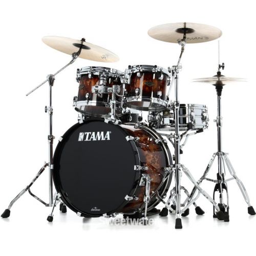  Tama Starclassic Walnut/Birch WBS42S 4-piece Shell Pack - Molten Brown Burst