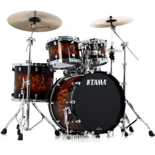  Tama Starclassic Walnut/Birch WBS42S 4-piece Shell Pack - Molten Brown Burst