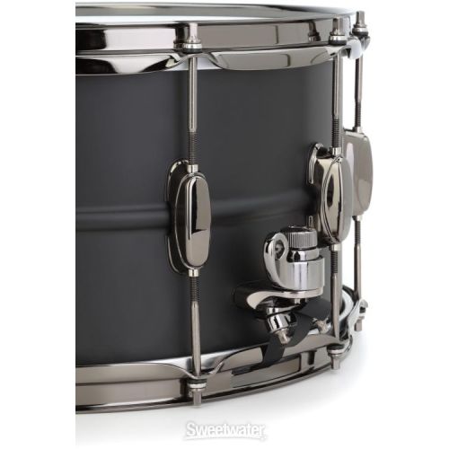  Tama S.L.P. Big Black Steel 8 x 14-inch Snare Drum - Matte Black