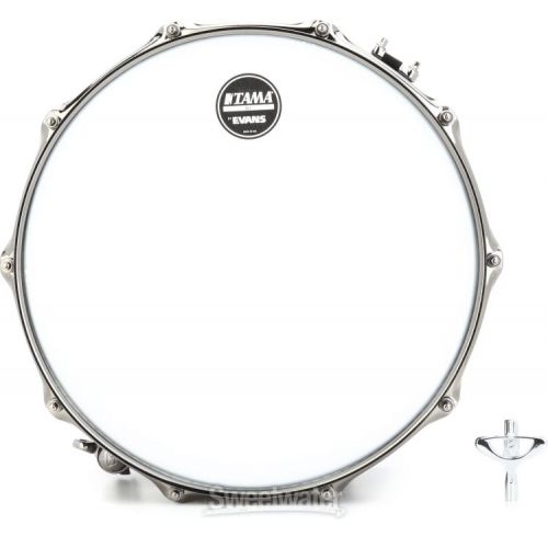  Tama S.L.P. Big Black Steel 8 x 14-inch Snare Drum - Matte Black