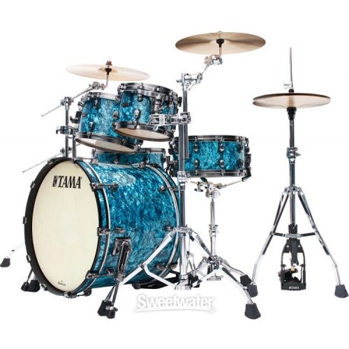  Tama Starclassic Maple MR42TZUS 4-piece Shell Pack - Turquoise Pearl with Smoked Black Nickel Hardware