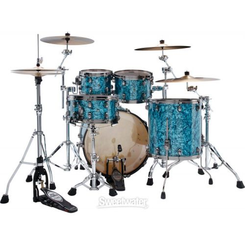  Tama Starclassic Maple MR42TZUS 4-piece Shell Pack - Turquoise Pearl with Smoked Black Nickel Hardware